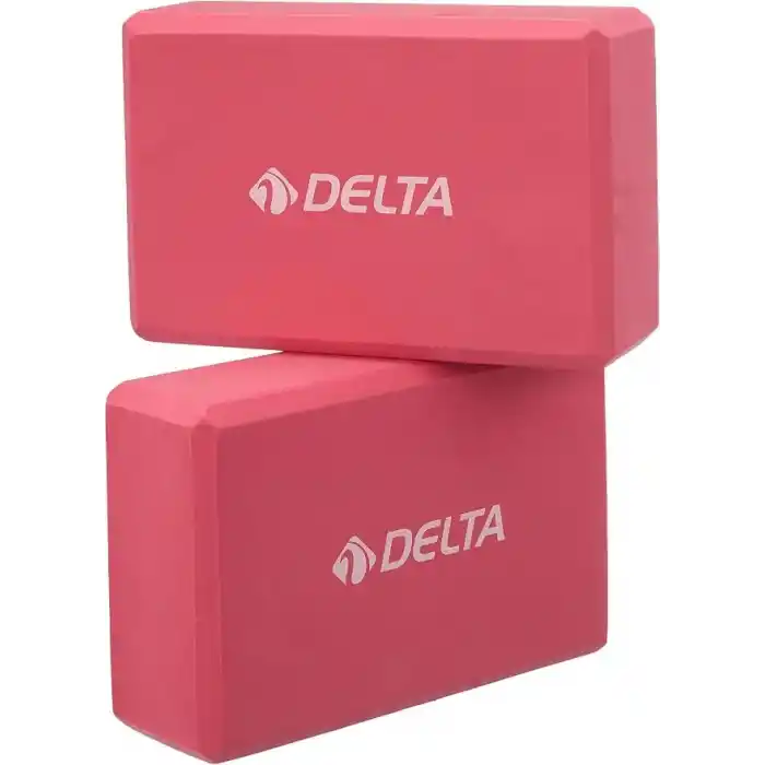 Delta Çiftli Yoga Blok - 2 Adet Yoga Block - Eva Yoga Bloğu Seti,Fuşya