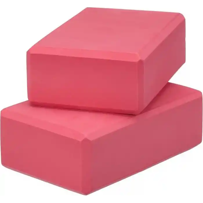 Delta Çiftli Yoga Blok - 2 Adet Yoga Block - Eva Yoga Bloğu Seti,Fuşya