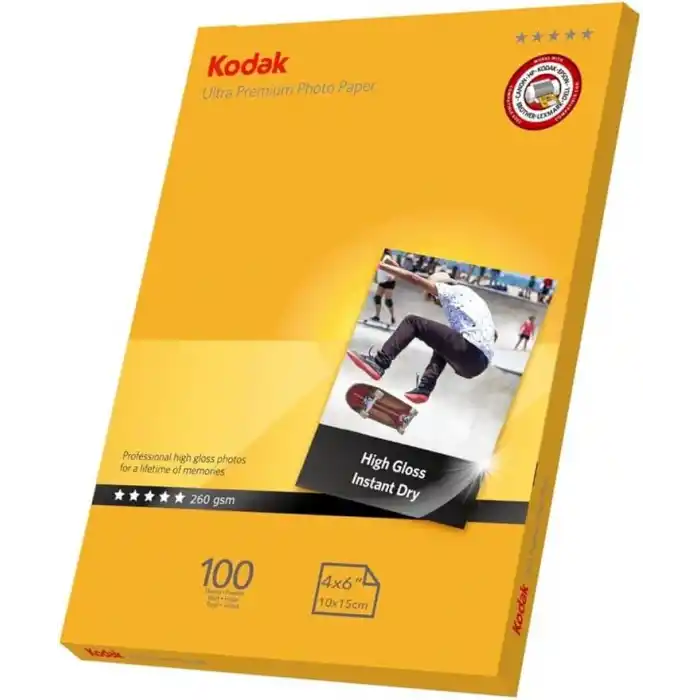 Kodak RGP4RRC-260-10X15 Inkjet Fotoğraf Kağıdı, 100 Adet, Mürekkepli Yazıcı Uyumlu