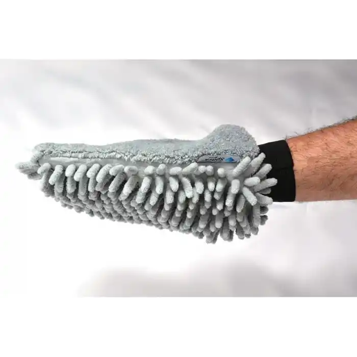 Spark 7050 Mikrofiber Şönil Oto Temizlik ve Kurulama Eldiveni 16x24 cm. GRİ