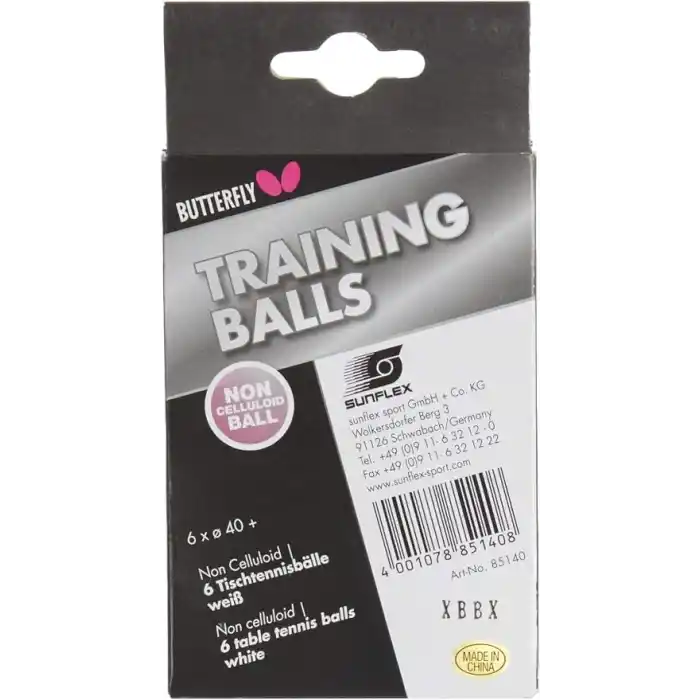 Butterfly Yetişkin Top Training Balls 40+ 6lı Beyaz