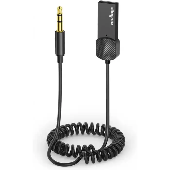 Bluetooth 5.4 Araç AUX Adaptörü, 3.5 mm Jack Araç Ses Kiti