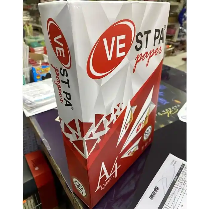 Vestpa A4 Fotokopi Kağıdı, 80 gr/m², 500 Yaprak, Lazer ve Inkjet Yazıcı Uyumlu, Yüksek Beyazlık ve Net Baskı Kalitesi, Çift Taraflı Baskıya Uygun, Ofis ve Ev Kullanımı İçin