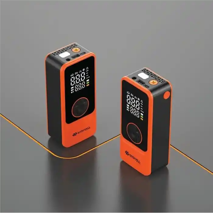 Enshall 6000mAh Şarjlı Mini Led Işıklı Araç Çakmaklık Kablolu Bisiklet, Top, Araç Lastik Şişirme Kompresörü
