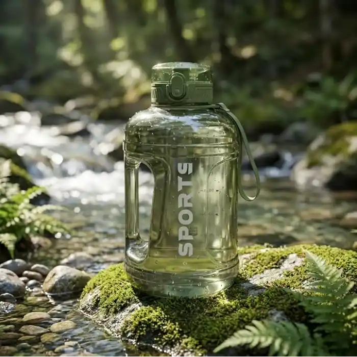 Deconox 1 Adet 2.2 Litre Motivasyonel Su Şişesi - Kırılmaz Polikarbon Ölçekli Sporcu Suluğu Sızdırmaz Kapaklı ve Kulplu Dev Su Matarası (Asorti Karışık Renk Gönderim)