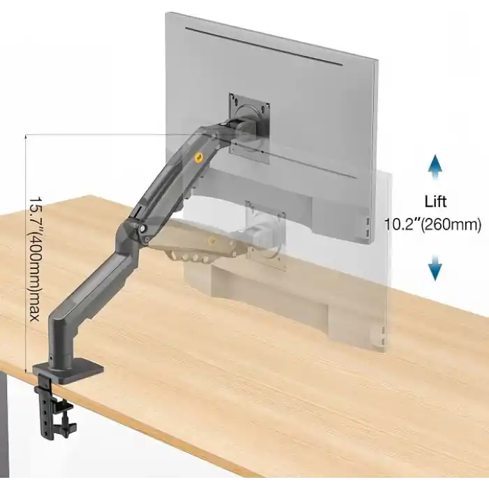 North Bayou NB F80 17-32 LCD/LED Monitor Mount Ergonomic Gas Spring Desk Mount 2-9 Kg