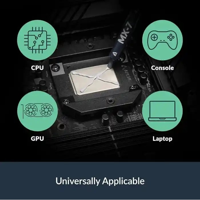 ARCTIC MX-7 (4 g) - CPUlar, Konsollar, Grafik Kartları, Dizüstü Bilgisayarlar, İşlemciler, Çok Yüksek Isı İletkenliği, Uzun Dayanıklılık, İletken Olmayan, Kapasitif Olmayan Üstün Performanslı Termal