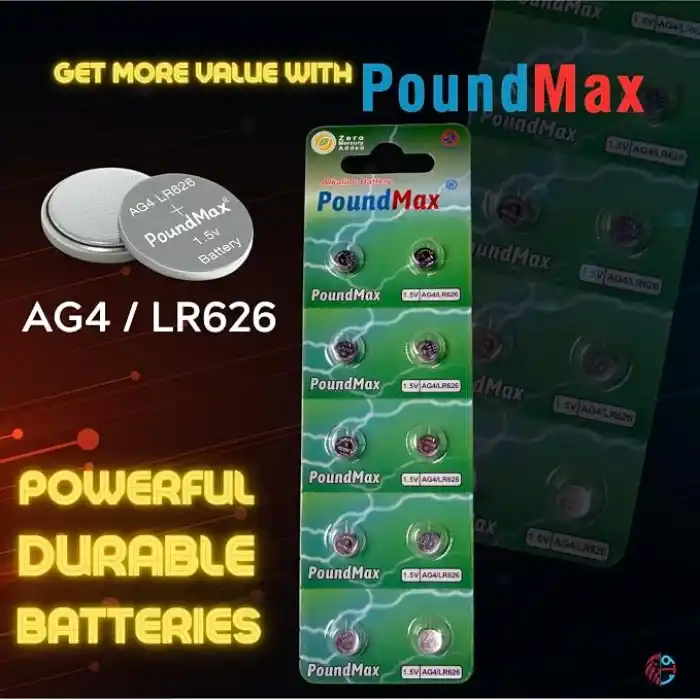 10 Adet AG4 376 377 SR626 SR626SW LR66 1.5v PoundMax Düğme pil, Alkalin saat pili, çocuklara dayanıklı ambalaj, küçük elektronik cihazlar için,ölçüm cihazları ve hesap makineleri