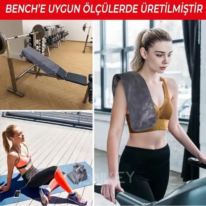 Wonkey Sporcu Fitness Antreman Havlusu 30x100 cm, Ultra Hafif ve Hızlı Kuruyan Mikrofiber Spor Havlu, Gym Boks Pilates Tenis Havlusu (2 Adet 30x100, Gri)
