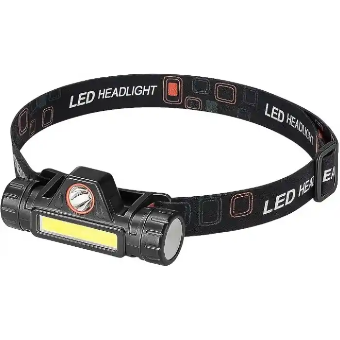 CATA 200 Lümen Mir Led Kafa Feneri Mini LED Far USB Şarj Edilebilir Ayarlanabilir Açı Su Geçirmez Hafif COB Kafa Lambası Dağ Tırmanışı Gece Balıkçılık [Enerji Sınıfı A]