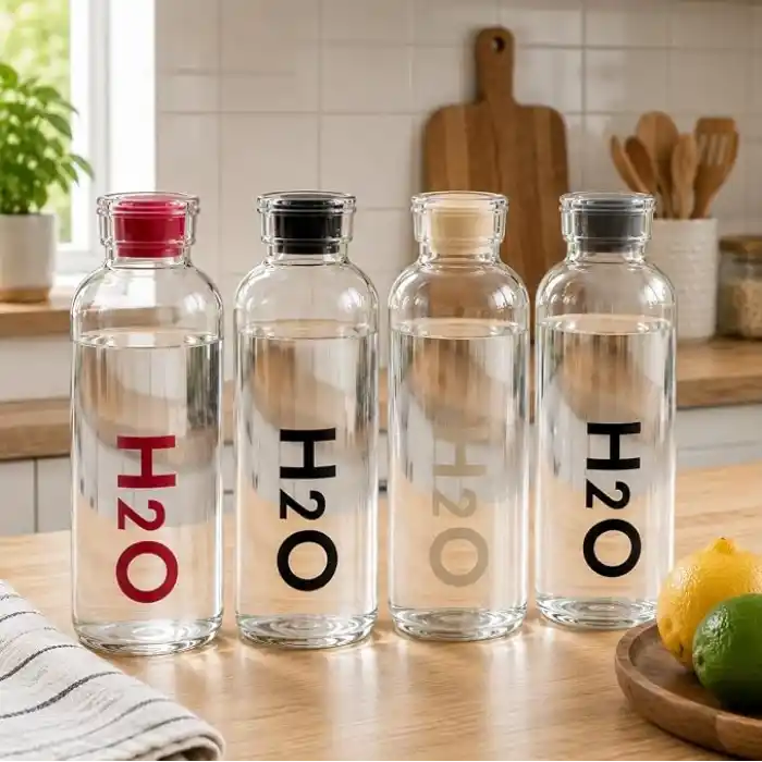 Orret Home 1000 ml Renkli Kapaklı Borosilikat Cam Matara – Sızdırmaz Çevirmeli Vakumlu Kapaklı Suluk,BPA İçermez, Isıya Dayanıklı, Geniş Ağızlı, Şık ve Dayanıklı Cam Su Şişesi (Siyah)