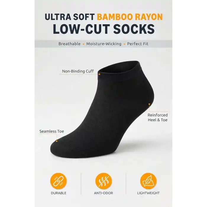 GoWith 10lu Bambu Premium Dikişsiz Kutulu Nefes Alabilir Erkek Kadın Sneaker Çorap, Likralı 200 İğne Esnek Sıkmayan Siyah Beyaz Gri Kısa Patik Çorabı 3006