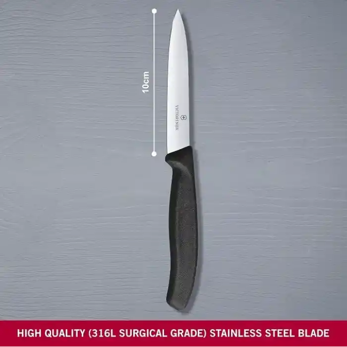 Victorinox 6.7703 SwissClassic 10cm Soyma Bıçağı, Siyah