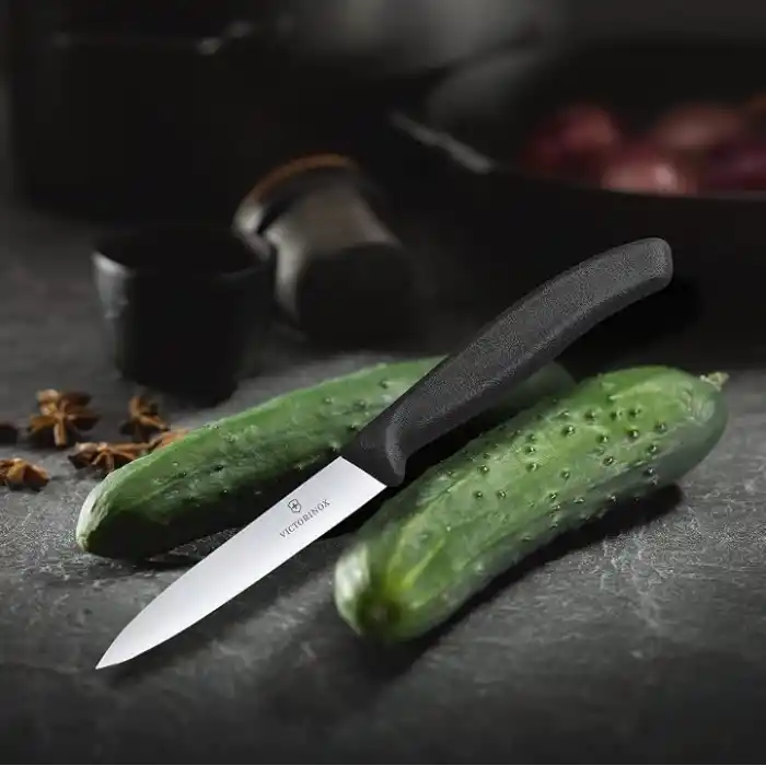 Victorinox 6.7703 SwissClassic 10cm Soyma Bıçağı, Siyah