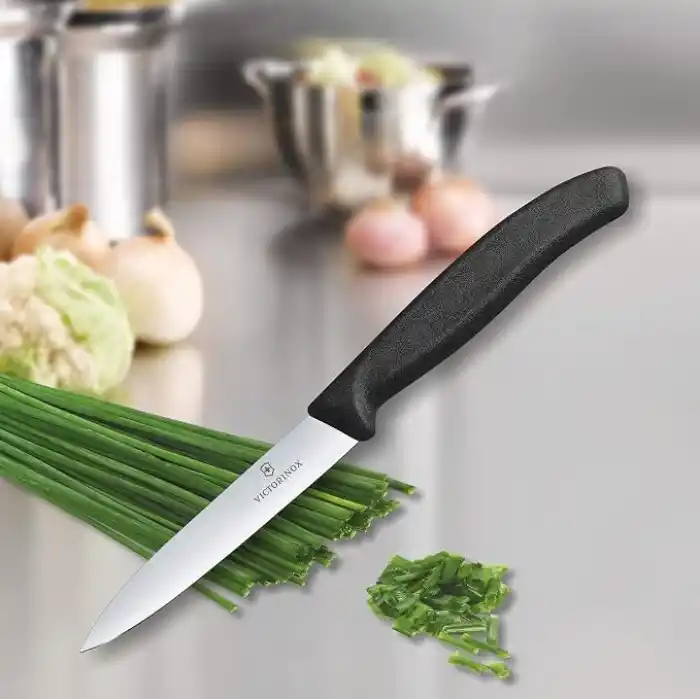 Victorinox 6.7703 SwissClassic 10cm Soyma Bıçağı, Siyah