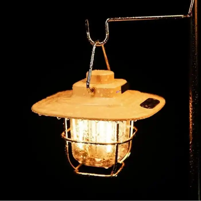 Kamp Lambası Feneri Vintage LED Kamp Feneri Suya Dayanıklı 5.000 mAh Açık Yürüyüş için Kamp Işık Lambası Elektrik Kesintisi Acil Ev Arka Bahçe Verandası Balkon Teras