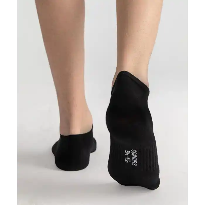 SONNORS 6 Çift Uniseks Sneaker Kadın Erkek Çorap - Organik Pamuk Patik Spor Çorabı - Kısa Çorap Dikişsiz Rahat Kalıp - Beyaz Siyah Gri