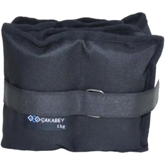 El-ayak Bilek Ağırlığı 1 Kg 1 Kg (2 ADET) (TOPLAM 2 KG) Siyah Kum Torbası Ayarlanabilir Cırt