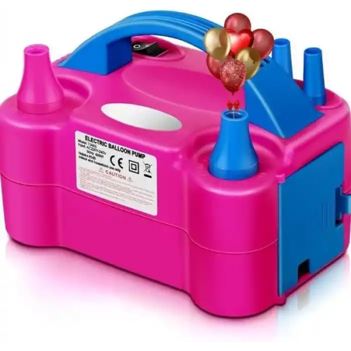 Shopexxtra Elektrikli Balon Pompası, Çift Nozullu Balon Şişirme Makinesi, 600W, 220-240V, Parti