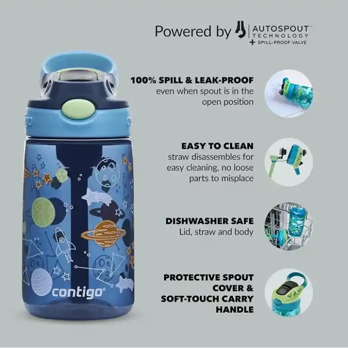 Contigo Gizmo Flip Pro Uzay Tritan Çocuk Suluğu 420 Lacivert
