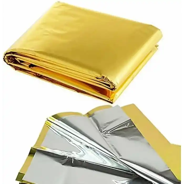 2 Adet Soğuk Ve Sıcak Tutan Çift Taraflı Acil Durum Battaniyesi 130cm x 210cm