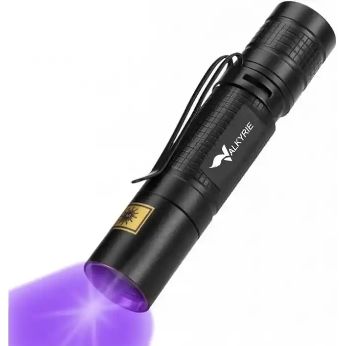 Valkyrie 365nm UV El Feneri Profesyonel Güçlü Işık Evcil Hayvan İdrar Tespiti, Para Kontrol, Akrep Mini UV Fener
