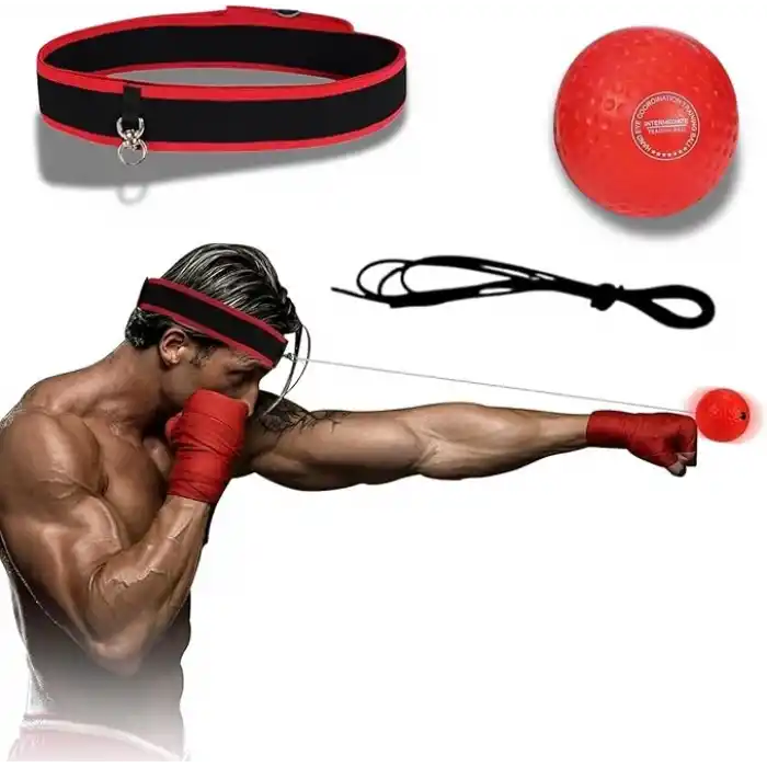 Sporsize Boks Refleks Topu ve Ayarlanabilir Kafa Bandı – Refleks Geliştirme, Koordinasyon, Hız ve Odak Antrenmanı İçin Güvenli Antrenman Topu – Çocuk ve Yetişkin Uyumlu
