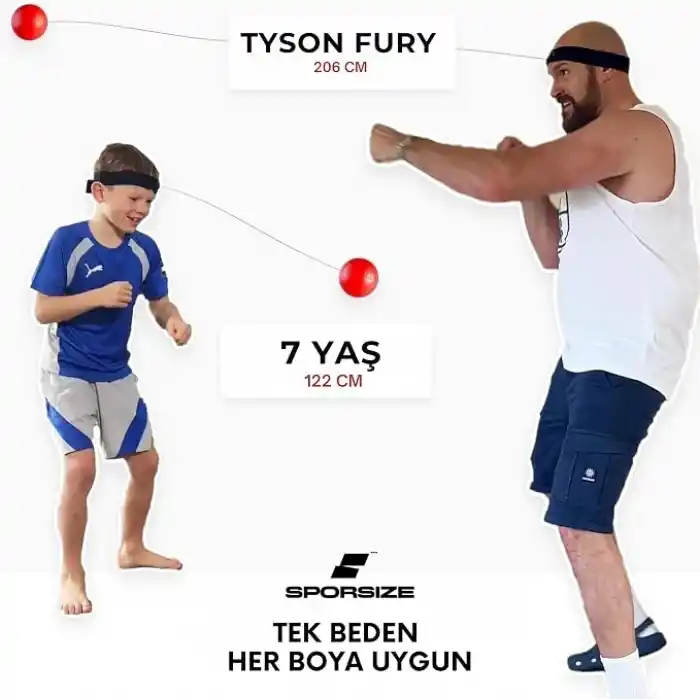 Sporsize Boks Refleks Topu ve Ayarlanabilir Kafa Bandı – Refleks Geliştirme, Koordinasyon, Hız ve Odak Antrenmanı İçin Güvenli Antrenman Topu – Çocuk ve Yetişkin Uyumlu