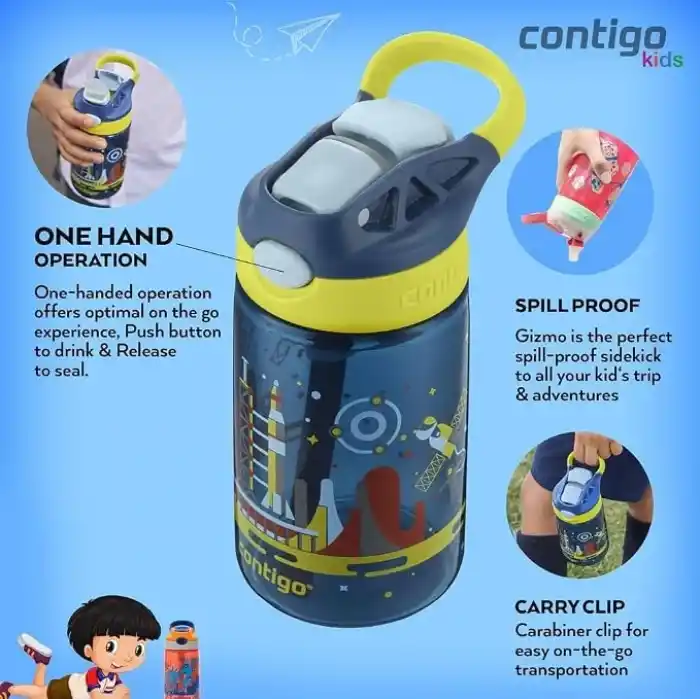Contigo Gizmo Flip Kedicikler Tritan Çocuk Suluğu 420 mL Pembe