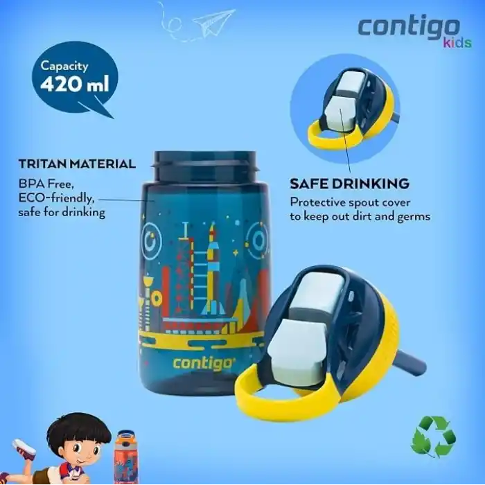 Contigo Gizmo Flip Kedicikler Tritan Çocuk Suluğu 420 mL Pembe
