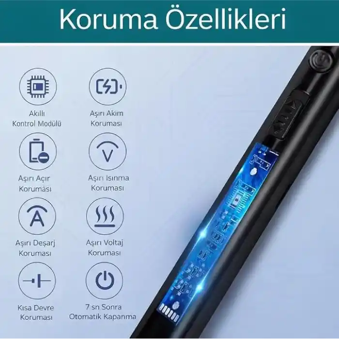 Valkyrie Type-C Şarjlı Elektronik, Mum Yakma Darbeli Ateşleyici – 360° Esnek Boyun, Rüzgar Geçirmez, Göstergeli