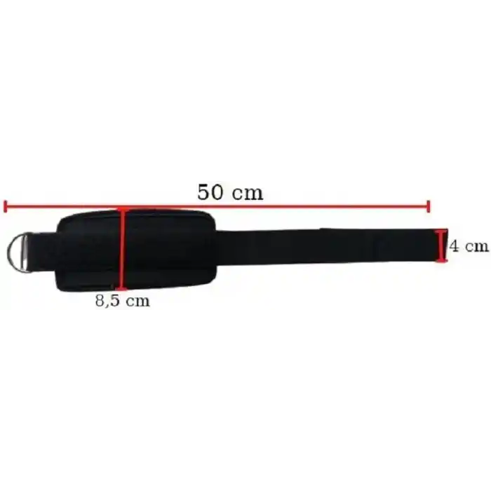 Ankle Straps Fitness Ayak Bileği Ağırlık Çalışma Kemeri Cable Kickback Bilek Aparatı Sağ/sol Takım Siyah