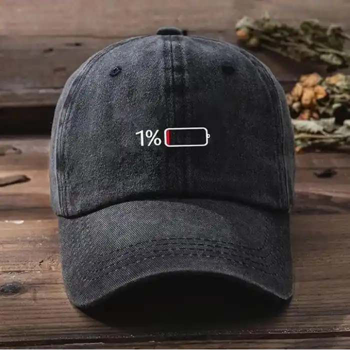 Valkyrie Low Battery Şapka Unisex Vintage Pamuk Ayarlanabilir Baseball Cap Minimal Tasarım Şapka