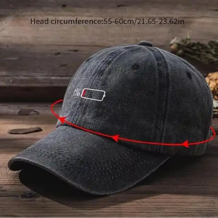 Valkyrie Low Battery Şapka Unisex Vintage Pamuk Ayarlanabilir Baseball Cap Minimal Tasarım Şapka