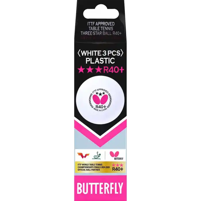 Butterfly 85144S R40+ 3 Yıldız ITTF Onaylı 3lü Masa Tenisi Maç Topu