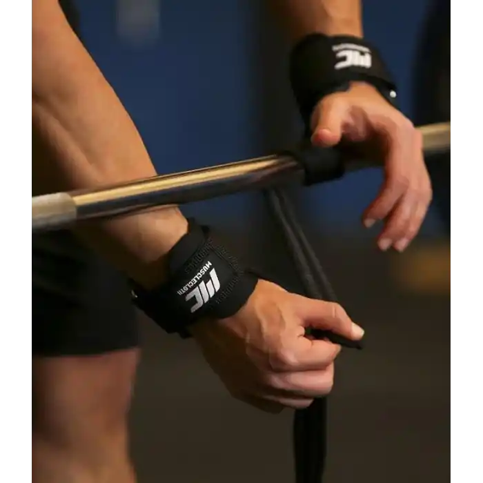 MuscleCloth Big Grip Pro Lifting Straps Siyah