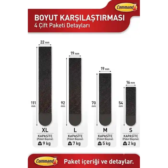 Command 17204-4PK Orta Boy Çerçeve Asma Bantları25
