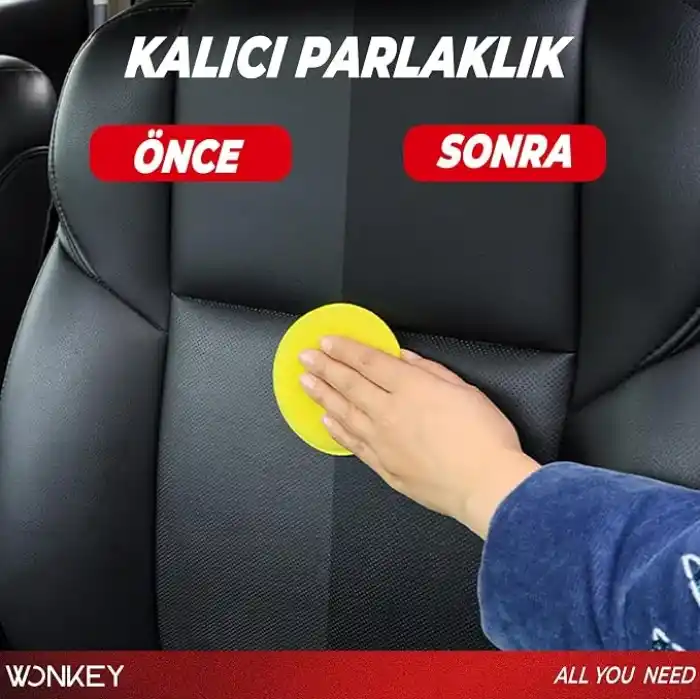 WONKEY - Oto Pasta Cila Wax Pedi Süngeri, Araba ve Torpido Parlatma ve Temizleme Aplikatörü, Polisaj Süngeri, Deri Koltuk Parlatma, Araç Boya Parlatma ve Wax Uygulama Pedi (4 Adet)