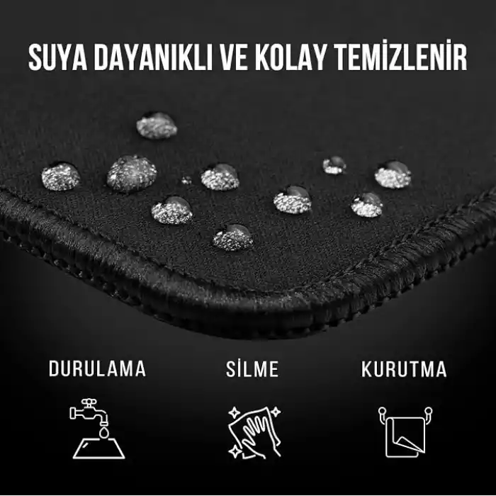 Klasse Pro Black Edition - Dikişli Kenar 70x30, 90x40, 100x50 ve 120x60 cm Oyuncu Gaming Mouse Pad (Siyah, 90x40 cm)