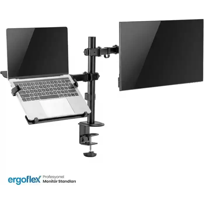 Ergoflex A74L Çift Kol Profosyonel 17-32 Monitör Tutucu ve Laptop Standı