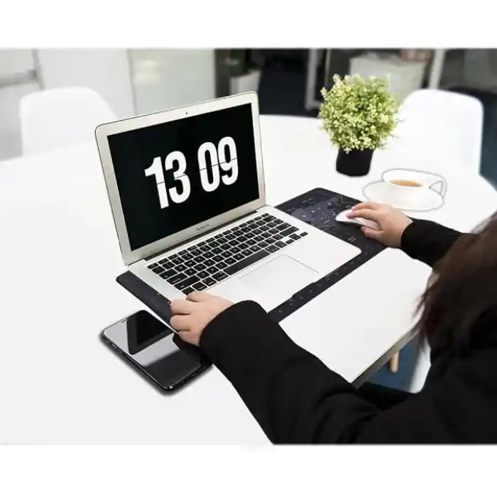 Zerfa Dünya Haritası Ekstra Büyük Genişletilmiş Kaymaz Kauçuk Oyun Mouse Pad & Klavye Masa Mat Bilgisayar Aptop için (900 mm X 400 mm X 2 mm) L Zmp253 Siyah (Dünya Haritası, 90 X 40 cm)