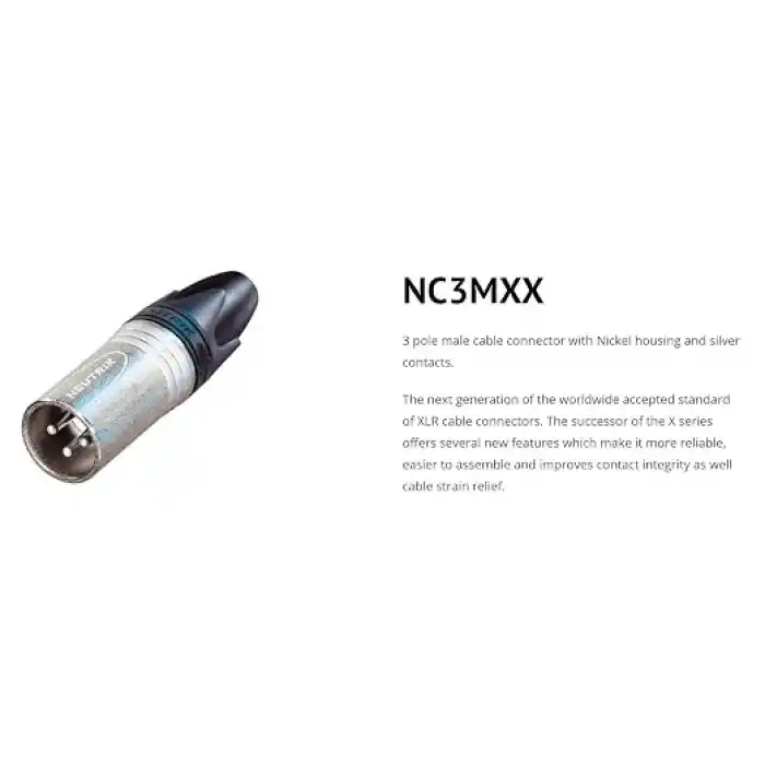 Sommer Cable Yaz Kablo Mikrofon Kablosu Stage 22 Highflex XLR 3 kutuplu Neutrik NC3MXX / XLR 3 kutuplu Neutrik NC3FXX, cırt cırtlı bantlı, siyah (3 m)
