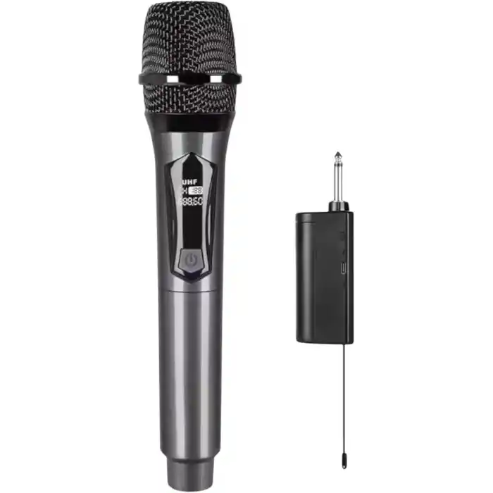 YK-MC450 Tekli El Kablosuz Mikrofon Seti – 2.4G UHF Wireless, 50 m Menzil, Alıcılı, Sahne Sunum Karaoke Uyumlu