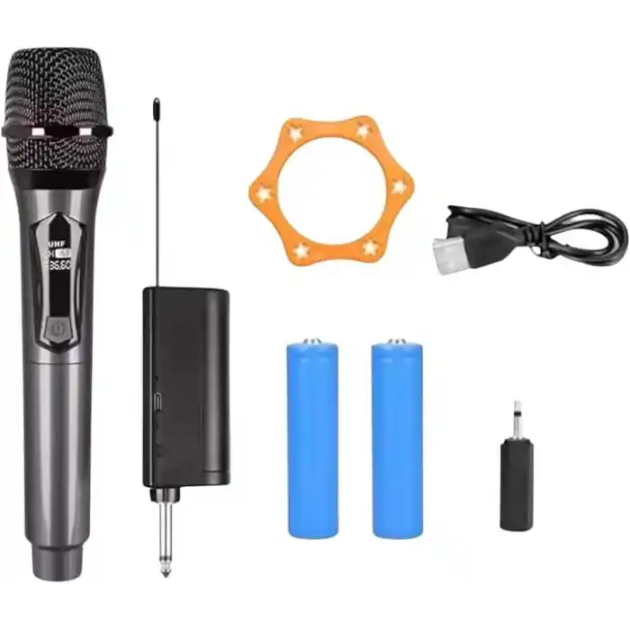 YK-MC450 Tekli El Kablosuz Mikrofon Seti – 2.4G UHF Wireless, 50 m Menzil, Alıcılı, Sahne Sunum Karaoke Uyumlu