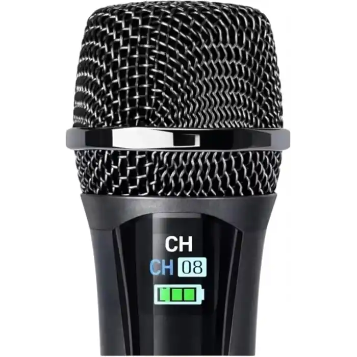 YK-MC450 Tekli El Kablosuz Mikrofon Seti – 2.4G UHF Wireless, 50 m Menzil, Alıcılı, Sahne Sunum Karaoke Uyumlu