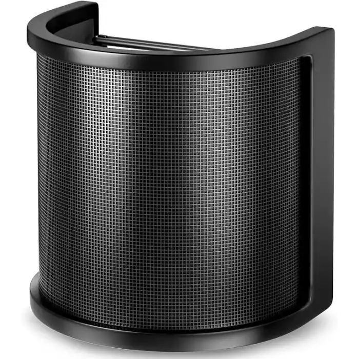 PEMOTech Mikrofon Pop Filtresi, [Yükseltilmiş Üç Katman] Mikrofon Pop Filtresi, Mikrofon Ön Cam Kapağı, Ses Kaydı için El Mikrofon Kalkanı Maskesi, Youtube Videoları, Akış