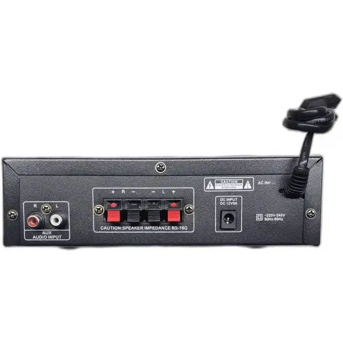 Chester CS-220 Bluetooth Stereo Amfi USB SD MP3 Dijital Ekranlı Çift Mikrofon Girişli Karaoke Anfi