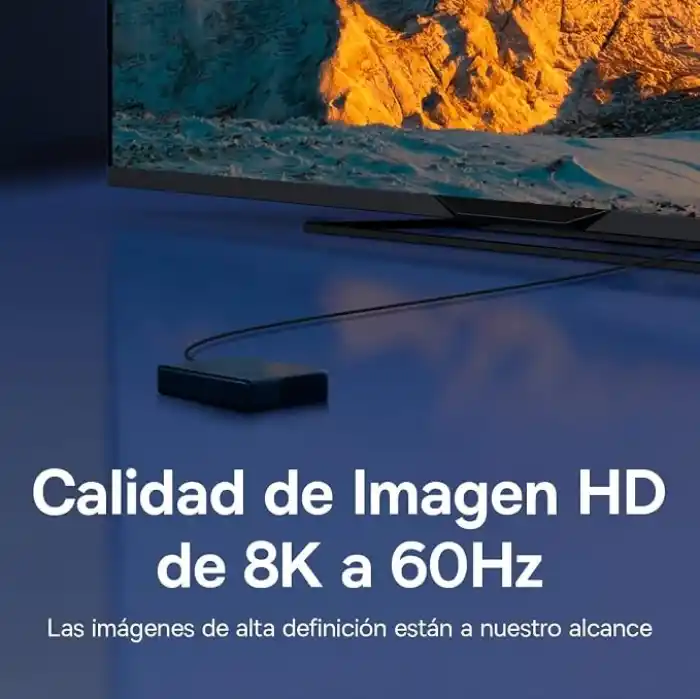 Baseus High Definition Serisi HDMI 8K to HDMI 8K Görüntü Aktarma Kablosu, 1m, Siyah