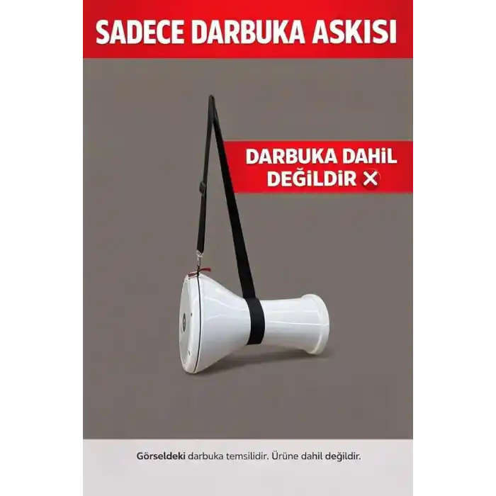 Darbuka Omuz Askısı, Siyah, Ayarlanabilir Askı Kayışı, Darbuka Taşıma Aparatı