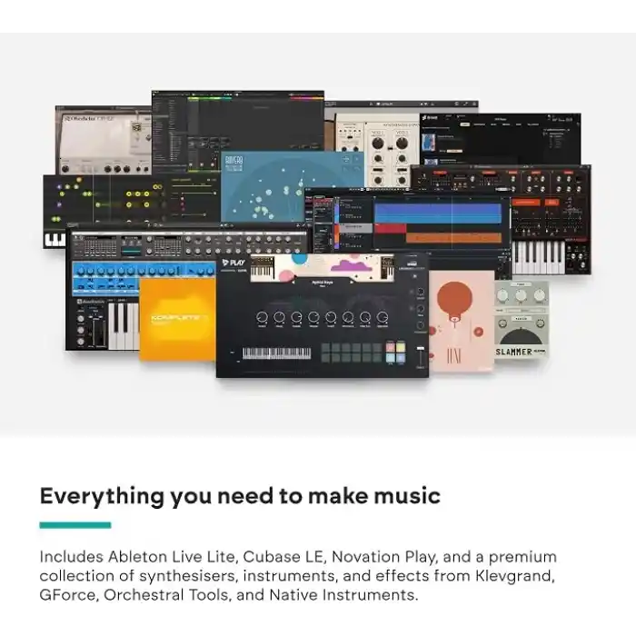 Novation Launchkey Mini 25 [MK4] — Taşınabilir 25 Mini Tuşlu, USB, MIDI Klavye Kontrolörü, DAW Entegrasyonu ile. Akor Modu, Ölçek Modu, Davul Pedleri ve Arpejjatör. Müzik Yaratma Yazılımı Paketi Dahil